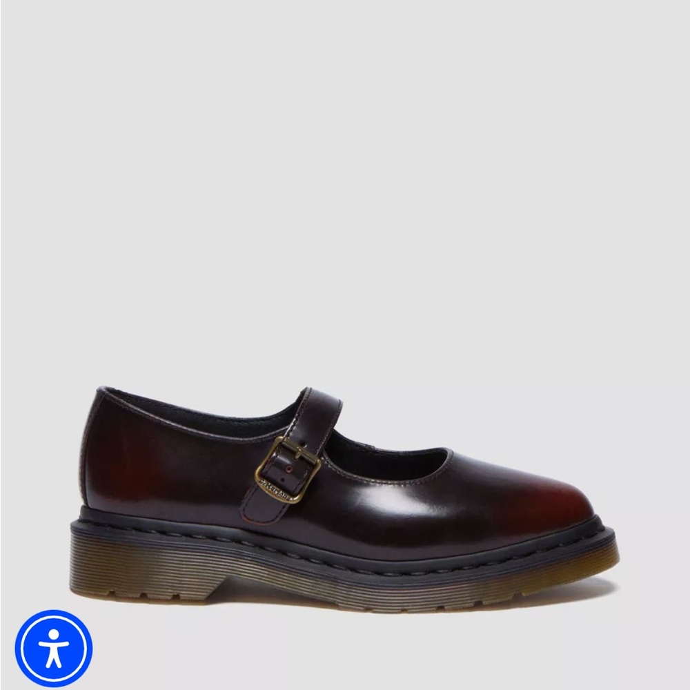 Dr. Martens Elphie Burgundy Leather Mary Jane Shoes - Picture 3 of 7